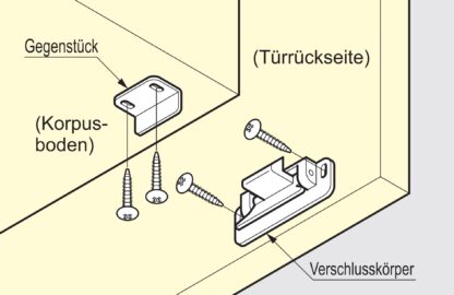 Fermeture à levier noire, bec-de-cane en polyamide avec une contre-plaque en acier, LL-66BL de Sugatsune / LAMP® (Japon) – Image 4