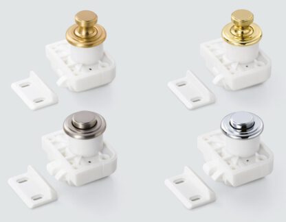 Bouton-pression de haute qualité avec fonction poignée, en laiton, surface : doré, poli brillant, version : ronde, TLP-G et TLP-LBM(W). Bouton-pression solide pour caravane, yacht et bien plus encore, par Sugatsune / LAMP® (Japon) – Image 6