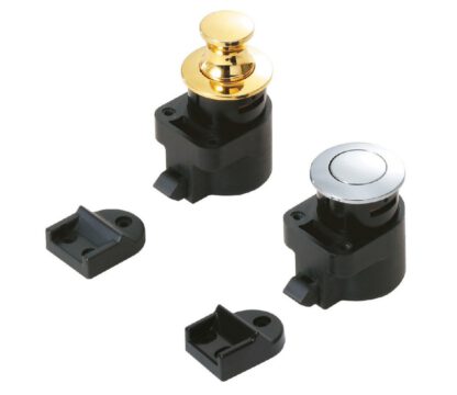 Fermeture à bouton-poussoir de haute qualité avec fonction poignée, en alliage de zinc (ZDC), surface : chromée, finition : ronde, DPL-RO-CR. Bouton-pression solide pour camping-car, caravane et bien plus encore, par Sugatsune / LAMP® (Japon) – Image 6