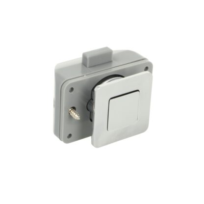 Bouton-pression de haute qualité avec fermeture en douceur et fonction de poignée, en zamak, surface : nickelée, version : carrée, 14.03.065-0. Bouton-pression solide pour caravane, yacht, avion privé et bien plus encore, de SISO Denmark – Image 2