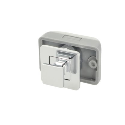 Bouton-pression de haute qualité avec fermeture en douceur et fonction de poignée, en zamak, surface : nickelée, version : carrée, 14.03.065-0. Bouton-pression solide pour caravane, yacht, avion privé et bien plus encore, de SISO Denmark – Image 3