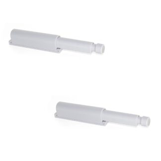 2 pièces loquet à pression élégant, surface : gris, 62 mm (2-7/16"), version : non magnétique, 2033821. Fermeture à pression robuste pour portes de meubles, portes d’armoires, volets et bien plus encore, par EMUCA