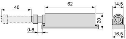 2 pièces loquet à pression élégant, surface : gris, 62 mm (2-7/16"), version : non magnétique, 2033821. Fermeture à pression robuste pour portes de meubles, portes d’armoires, volets et bien plus encore, par EMUCA – Image 2