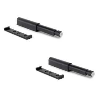 2 pièces loquet à pression élégant, surface : noir, 62 mm (2-7/16"), version : non magnétique, 2033817. Serrure à pression robuste pour portes de meubles, portes d’armoires, volets et bien plus encore, par EMUCA