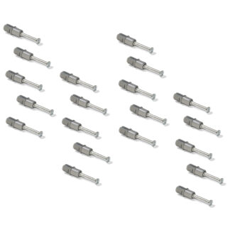 20 boulons d’expansion, en acier et en plastique, surface : galvanisé, 31,6 mm (1-1/4"), 5912905. Ancrage de raccordement étalable pour connecteurs excentriques, étagères, pièces d’armoire et bien plus encore, par EMUCA