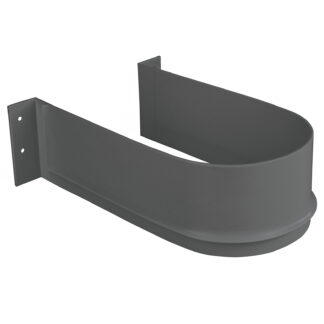 Découpe de siphon incurvée, en plastique, surface : gris anthracite, protection de siphon 3044423. pour meuble sous-vasque, meuble de cuisine, meuble de salle de bain, siphon, drain et bien plus encore, par EMUCA