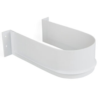 Découpe de siphon incurvée, en plastique, surface : blanc, protection 3044415. siphon pour meuble vasque, armoire de cuisine, armoire de salle de bain, siphon, drain et bien plus encore, par EMUCA