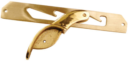 2 pièces Loquet en cuivre de haute qualité, poli brillant, 235 mm (9.3 ») 04.03.040-0. Aménagement de transat en cuivre, brillant, pour transat, transat, chaise longue, transat, chaise à vapeur, chaise pliante, chaise longue en bois, chaise longue, p – Image 4