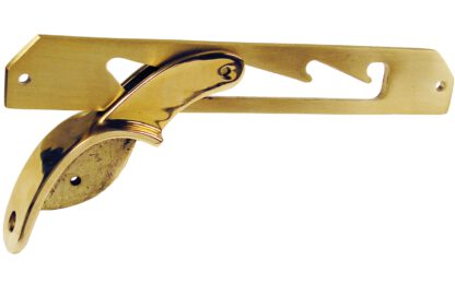 2 pièces Loquet en cuivre de haute qualité, poli brillant, 235 mm (9.3 ») 04.03.040-0. Aménagement de transat en cuivre, brillant, pour transat, transat, chaise longue, transat, chaise à vapeur, chaise pliante, chaise longue en bois, chaise longue, p – Image 5