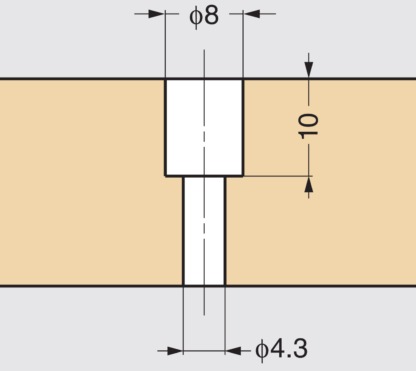 Coque rectangulaire de haute qualité en alliage de zinc massif, surface: bronze blanc, 164 mm (6.5 ») SD-160WB. Poignée de meubles SD-160WB pour tiroir, armoire, mobilier de bureau, meubles de chambre, meubles de cuisine, par Sugatsune / LAMP® (Japon – Image 3