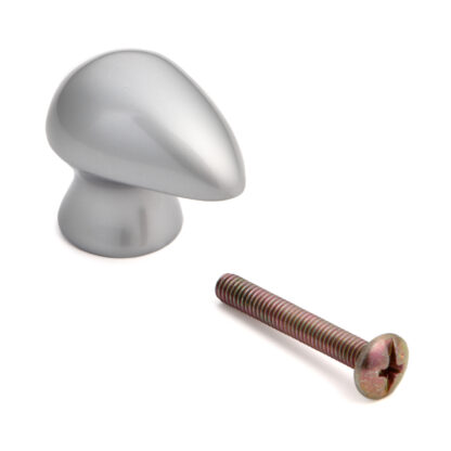 Poignée de bouton de meuble de haute qualité en laiton, surface: nickelée, 28,5 mm (1,2 ») B046-30SN. Poignée en laiton pour tiroir, porte de meubles, armoire de cuisine, armoire de bureau et bien plus encore, par Sugatsune / LAMP® (Japon)
