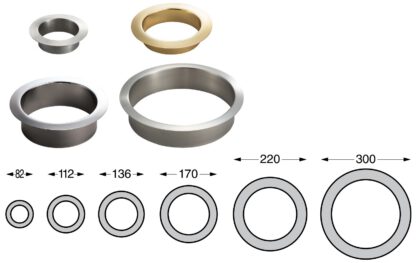 Poubelle ronde de haute qualité, en acier inoxydable, surface : polie brillante, 82 mm (3,3 »), AN-DH005-MR. Jet-déchets en acier inoxydable, pour la restauration système, l’aménagement de magasins, le salon de beauté, le cabinet médical et bien plus – Image 5