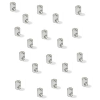 20 chevilles transversales robustes avec filetage M6, en acier, 14 mm (35/64"), 6170105. Écrou à filetage croisé pratique pour le montage de meubles, la construction d’étagères, le raccordement de lits, la construction d’armoires et bien plus encore, par EMUCA