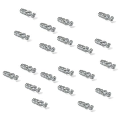 20 pièces de boulon de liaison robuste pour alésage ⌀3,5 mm, en acier, 10 mm (25/64"), 8057205. Goupille excentrique robuste pour l’assemblage de meubles et bien plus encore, par EMUCA