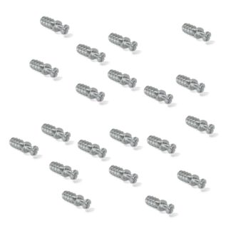 20 pièces Boulon de raccordement robuste pour alésage ⌀6 mm, en acier, 11 mm (7/16"), 8905305. Goupille excentrique robuste pour l’assemblage de meubles et bien plus encore, par EMUCA