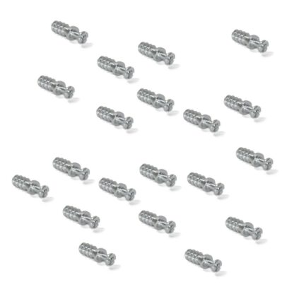 20 pièces Boulon de raccordement robuste pour alésage ⌀6 mm, en acier, 11 mm (7/16"), 8905305. Goupille excentrique robuste pour l’assemblage de meubles et bien plus encore, par EMUCA