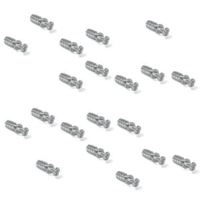 20 pièces de boulon de liaison robuste pour alésage ⌀6 mm, en acier, 8 mm (5/16"), 8905205. Goupille excentrique robuste pour l’assemblage de meubles et bien plus encore, par EMUCA