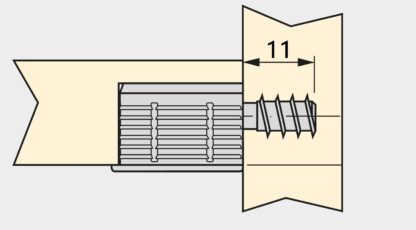 20 pièces de boulon de liaison robuste pour alésage ⌀6 mm, en Zamak, 11 mm (7/16"), 8083901. Goupille excentrique robuste pour l’assemblage de meubles et bien plus encore, par EMUCA – Image 3
