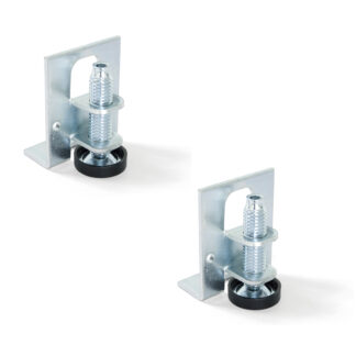 Pied réglable robuste en 2 pièces avec support de montage, en acier, capacité de charge : 120 kg (265 lb), 3016805. Réglage stable de la hauteur pour armoires, meubles de cuisine, meubles industriels et bien plus encore, par EMUCA