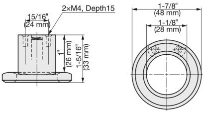 Bouton de meuble en acier inoxydable ZweiL®, 48 mm (1,9″) ZL-1909. Bouton de poignée de porte de haute qualité, solide et élégant pour portes en bois et portes en verre fabriqué à partir du meilleur acier inoxydable V4A (SUS316) pour un design intérieur exclusif et des installations de haute qualité de Sugatsune / LAMP® (Japon) – Image 4